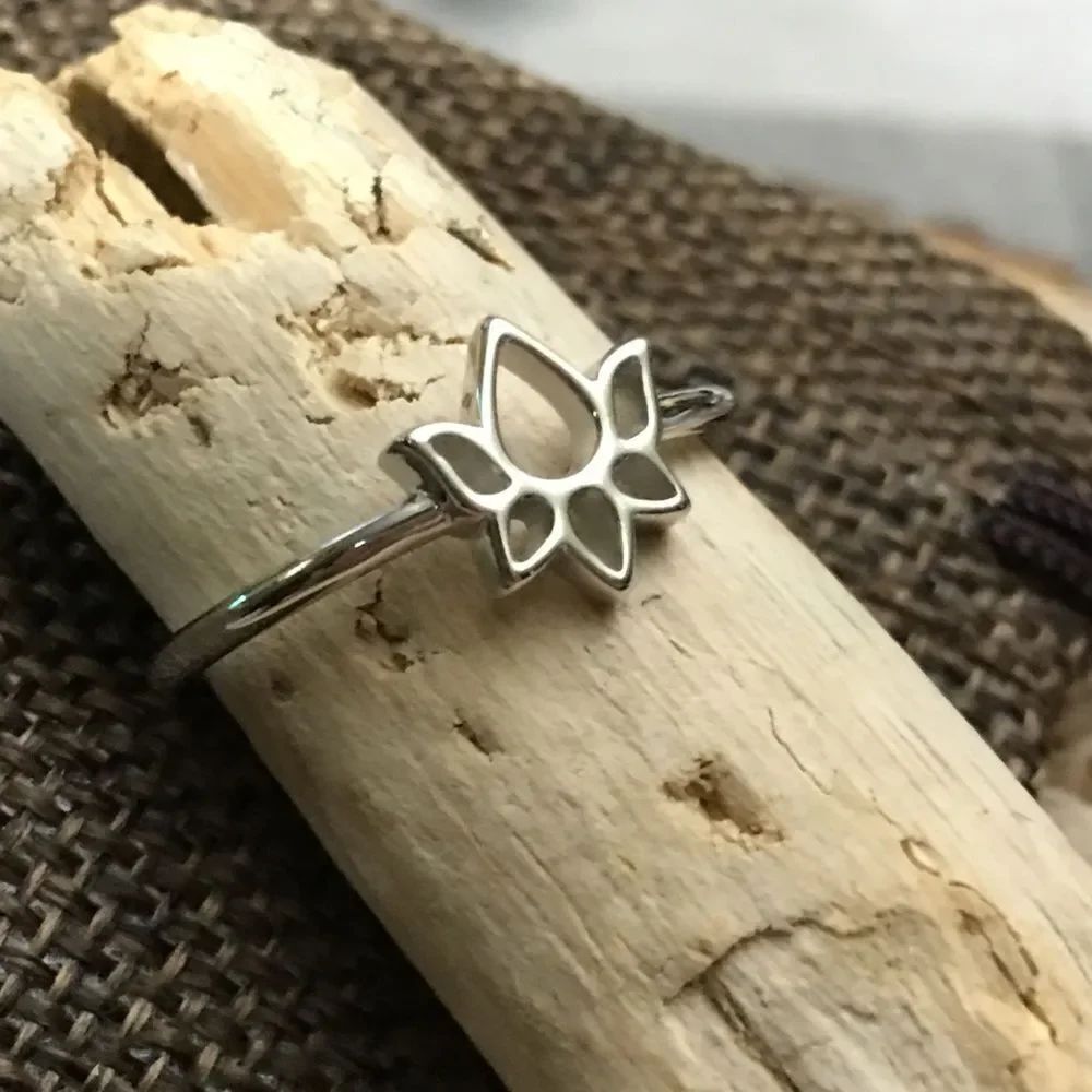 Sterling Silver Lotus Flower Ring